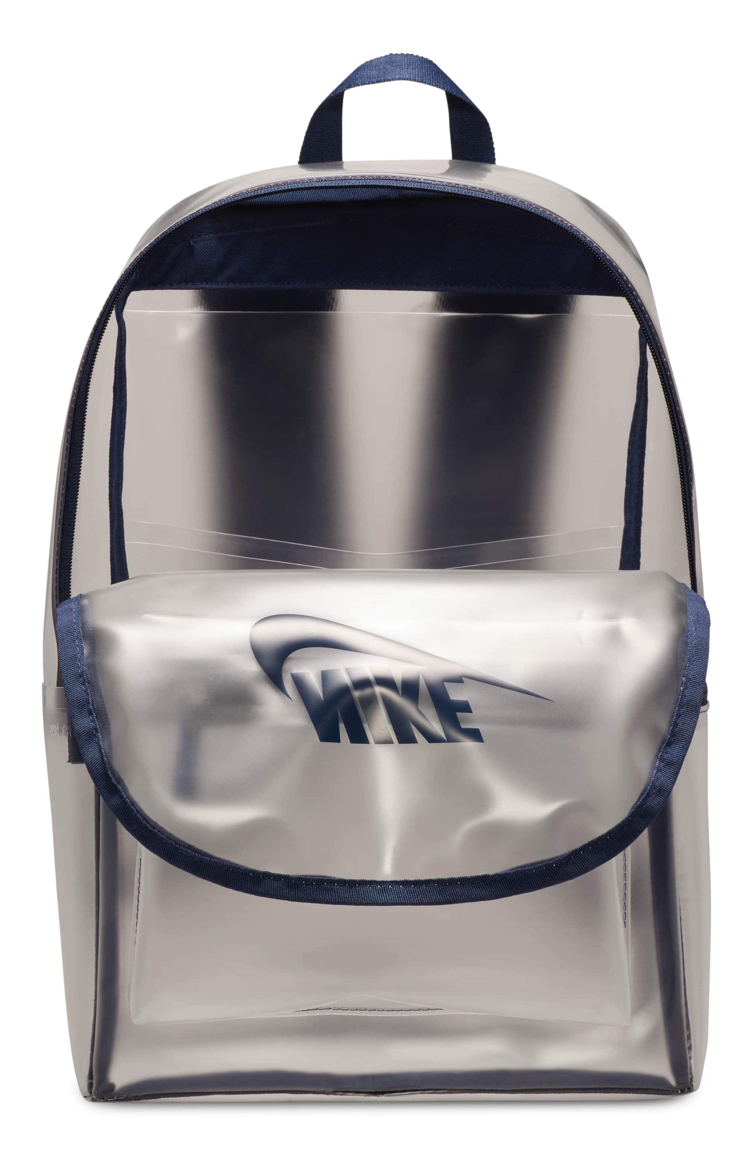 Nike Kids' Crystal Backpack, Alternate, color, Clear/ Midnight Navy