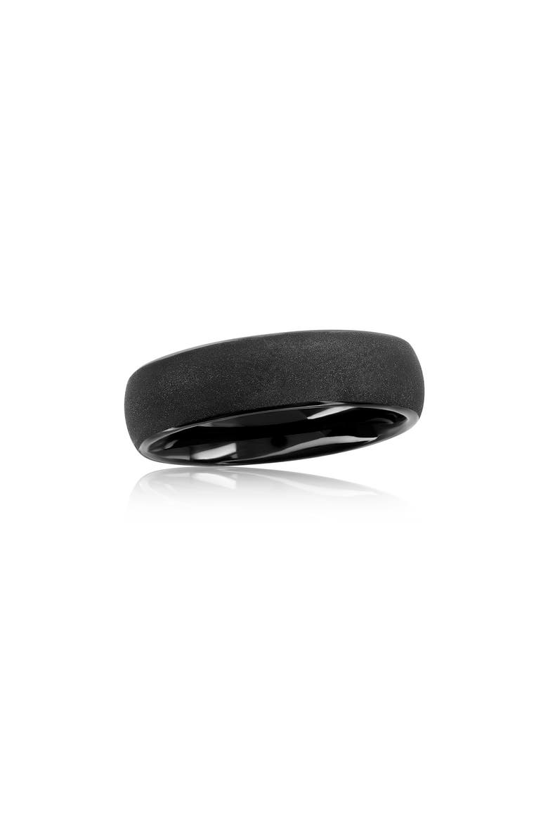 Sanded Band Ring, Main, color, MATTE BLACK