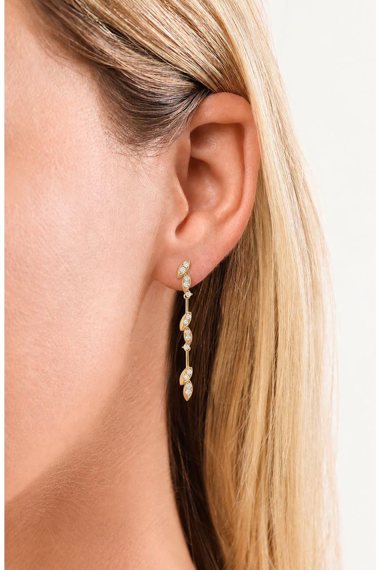 Getty 18k Gold Diamond Linear Drop Earrings, Alternate, color, 18K YELLOW GOLD