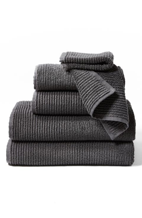 Temescal 6-Piece Organic Cotton Bath Towel, Hand Towel & Washcloth Set