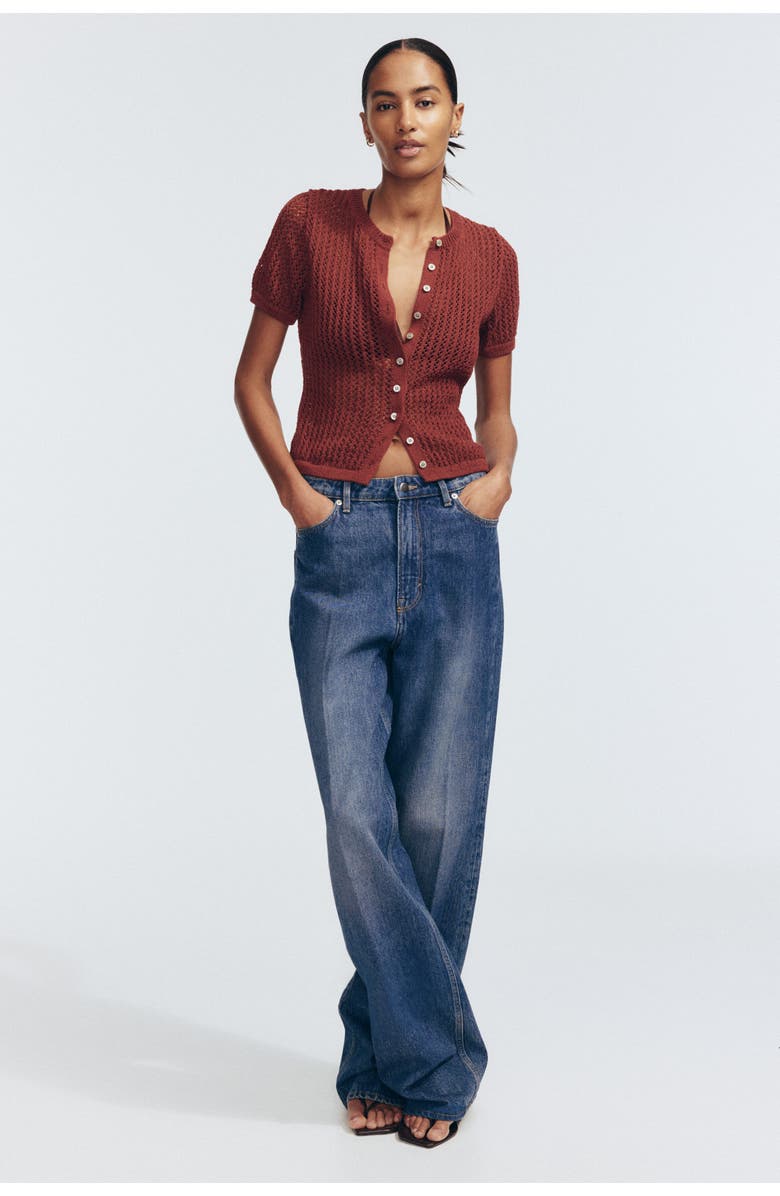 H&M Pointelle-knit cardigan, Alternate, color, 