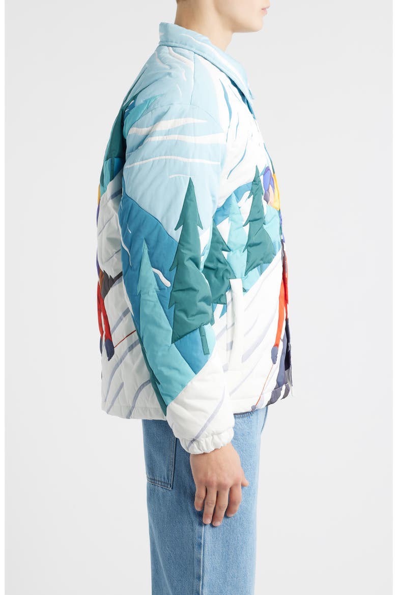 Ski Puffer Jacket, Alternate, color, BLUE