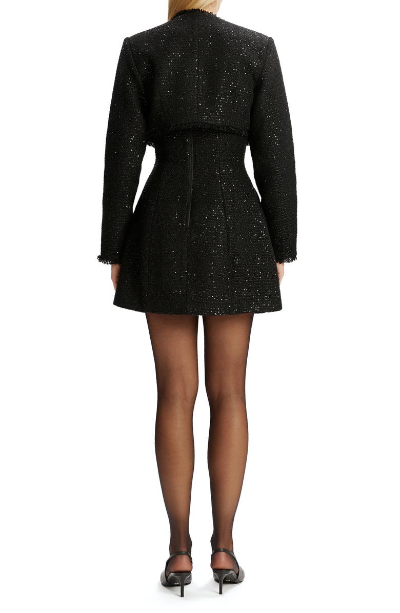 Bardot Karoline Bouclé Cropped Jacket, Alternate, color, Black