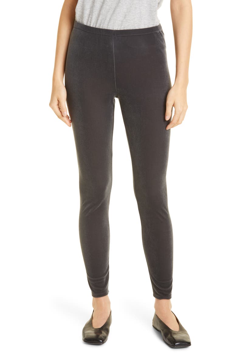 Velvet Ankle Leggings, Main, color, GRAPHITE