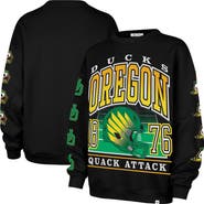 '47 Women's '47 Black Oregon Ducks Go Big Oversized Pullover Sweatshirt