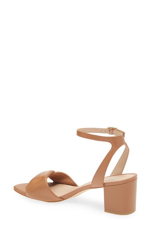 Stuart Weitzman Nudist Block Heel Sandal In Tan