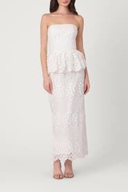 Shoshanna Vine Embroidered Mesh Midnight Lotus Dress