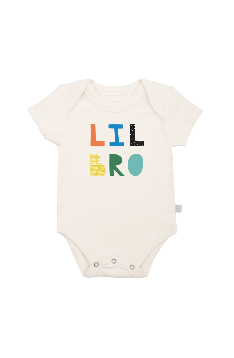 Finn + Emma Organic Baby Graphic Bodysuit | Lil Bro, Main, color, Off White