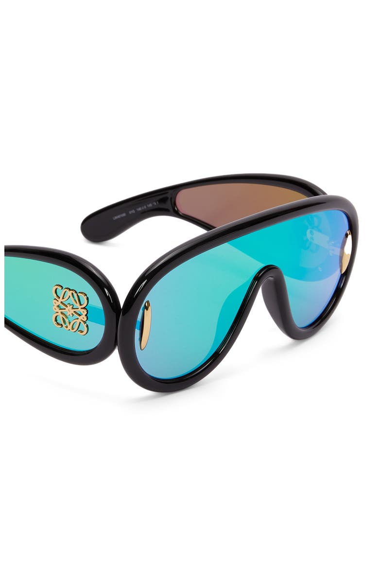 x Paula's Ibiza 56mm Mask Sunglasses, Alternate, color, BLK/HRN/BLU