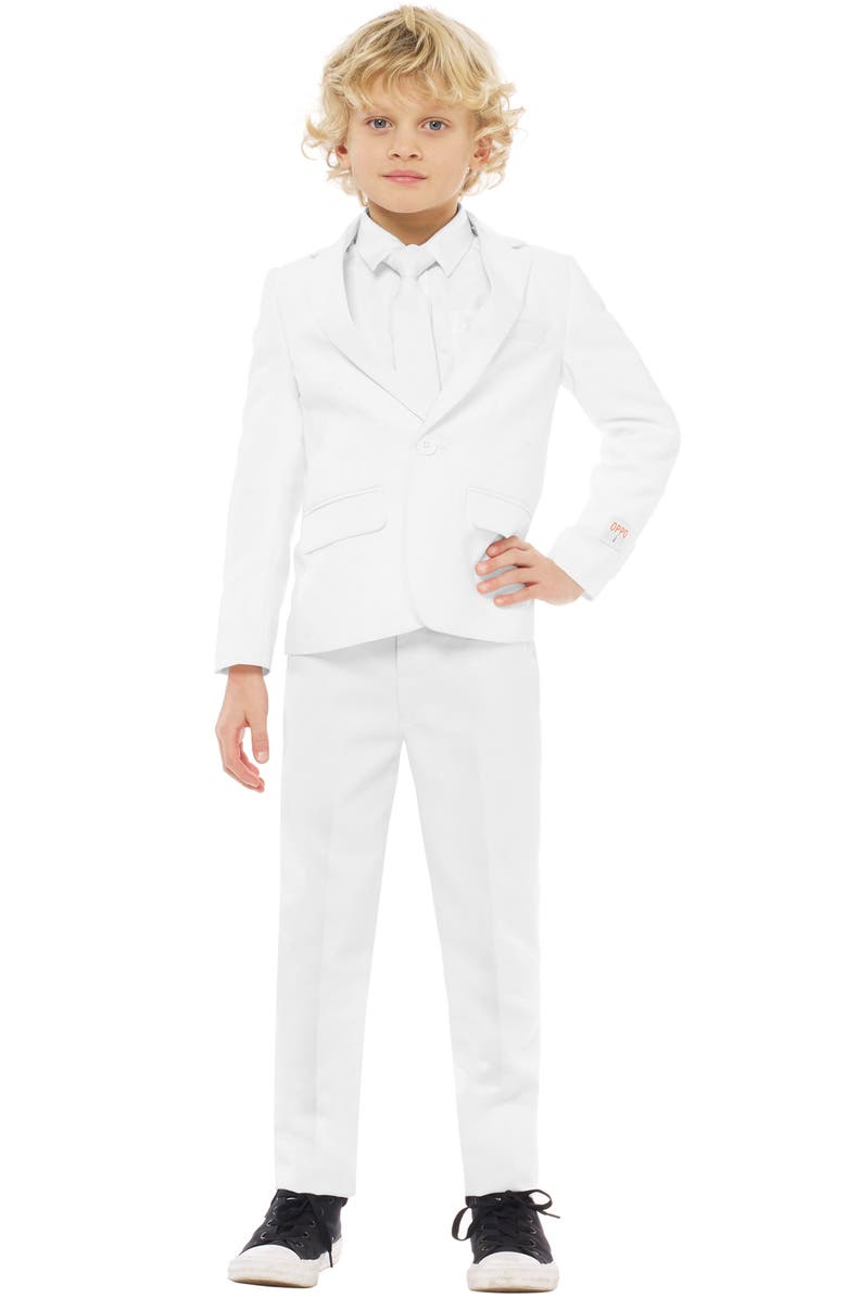OppoSuits Kids' Two-Piece Suit & Clip-On Tie, Main, color, White