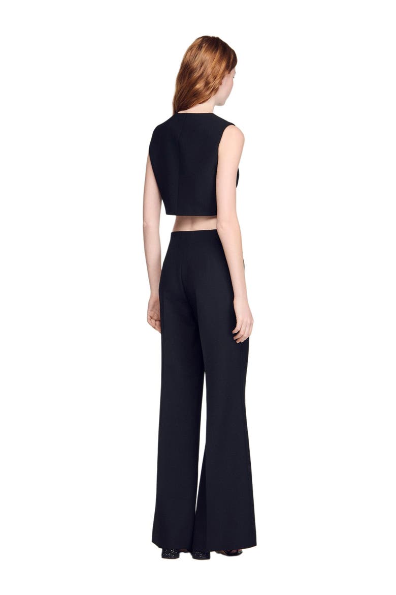 Cropped vest, Alternate, color, Black
