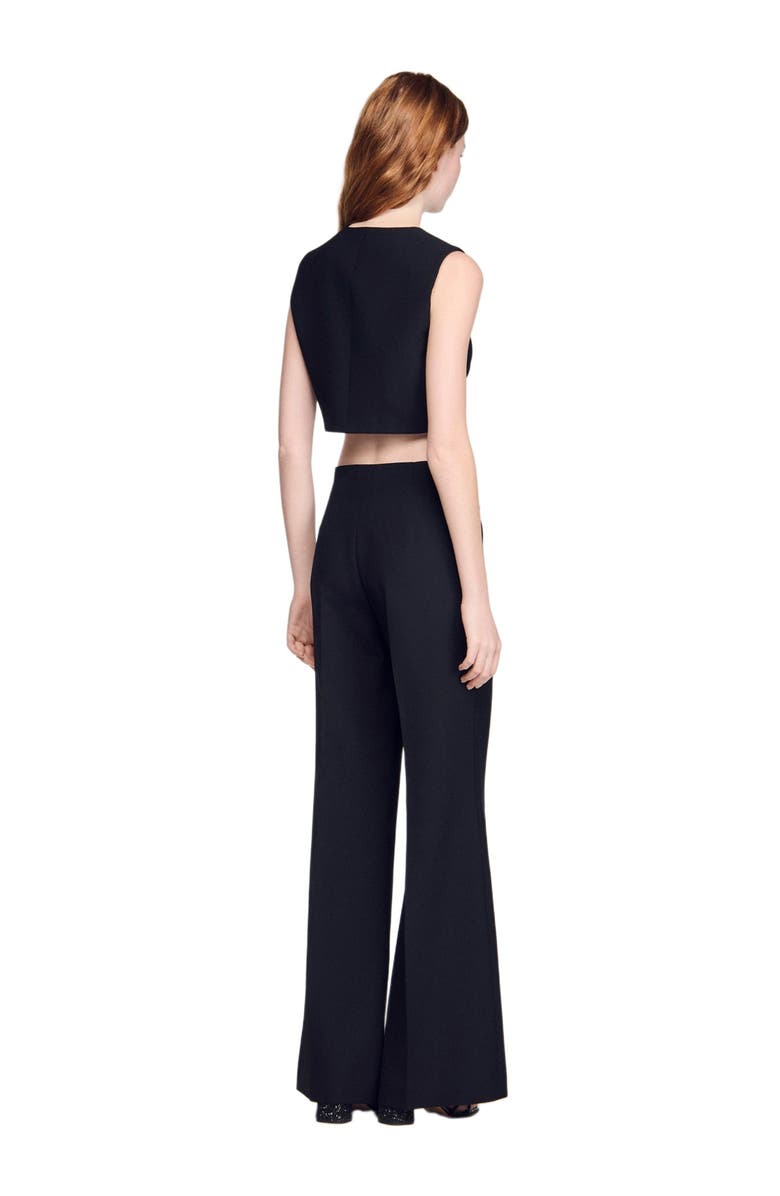 SANDRO Cropped vest, Alternate, color, Black