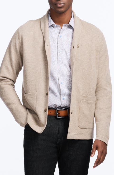Adriano Shawl Collar Cotton Cardigan