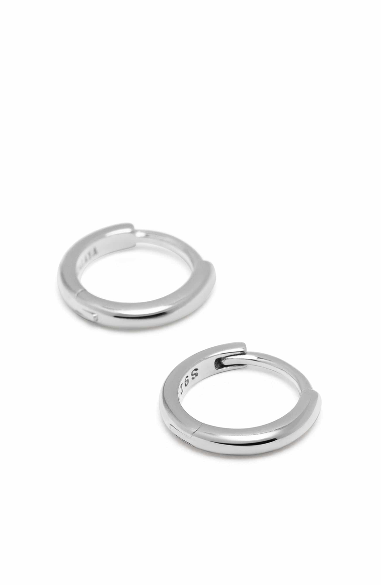 Nialaya Sterling Silver Hoop Earrings, Main, color, Sterling Silver