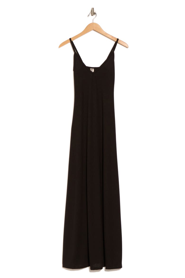 V-Neck Maxi Dress, Alternate, color, BLACK
