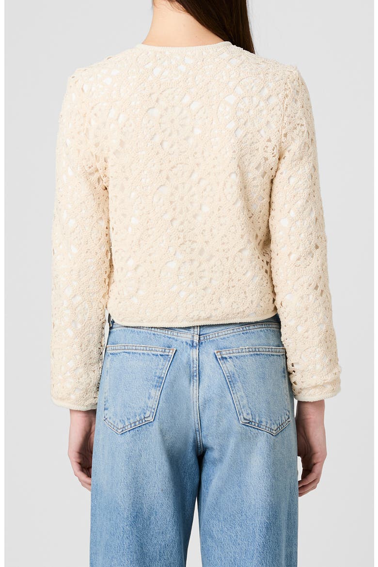 Geo Lace Woven Cardigan, Alternate, color, ECRU