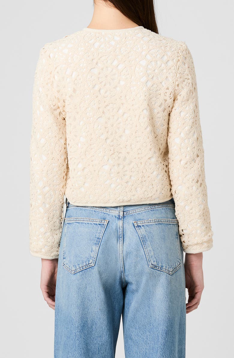 French Connection Geo Lace Woven Cardigan, Alternate, color, Ecru