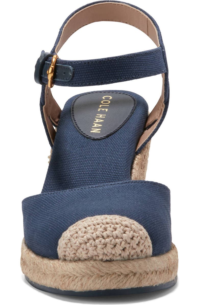 Cole Haan Cloudfeel Platform Wedge Espadrille, Alternate, color, Navy Blazer Linen