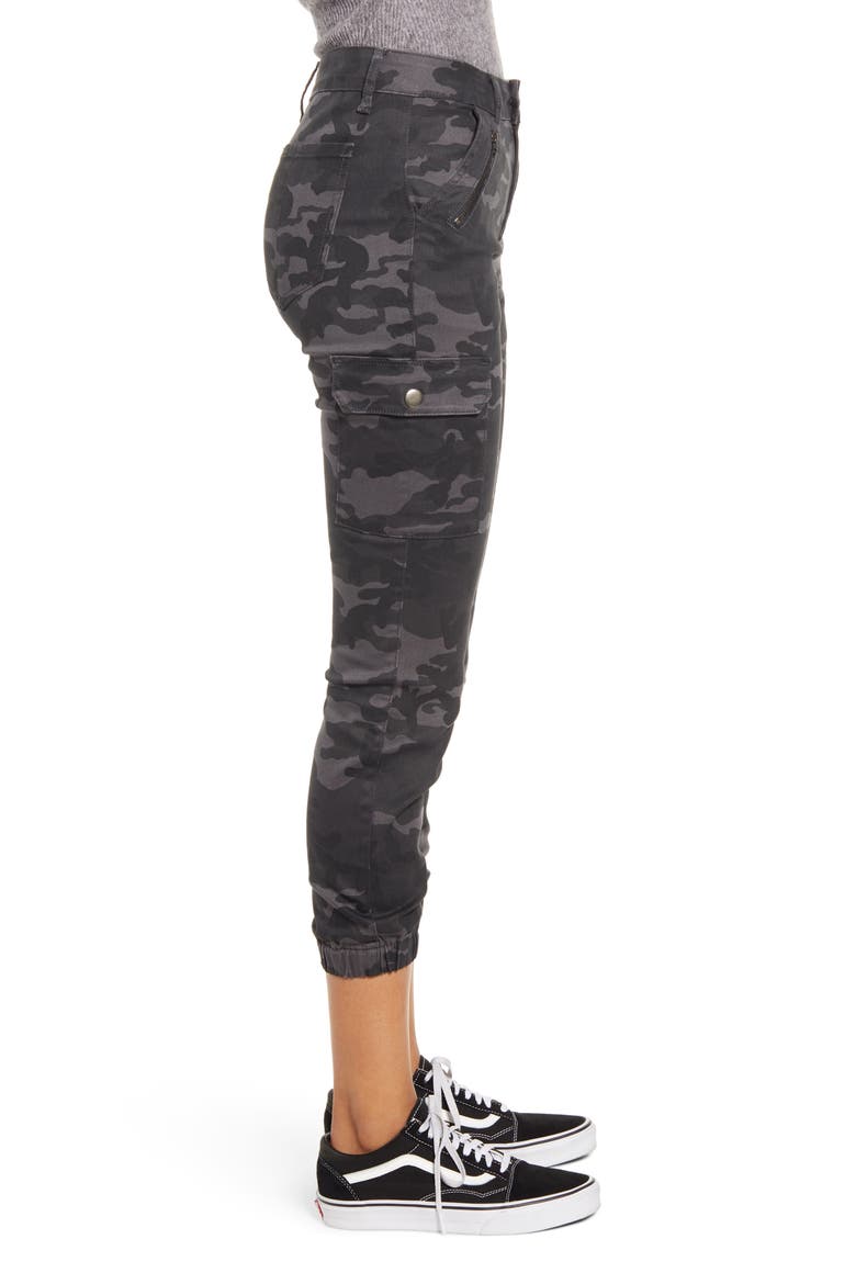 Camo Zip Pocket Denim Joggers, Alternate, color, GREY