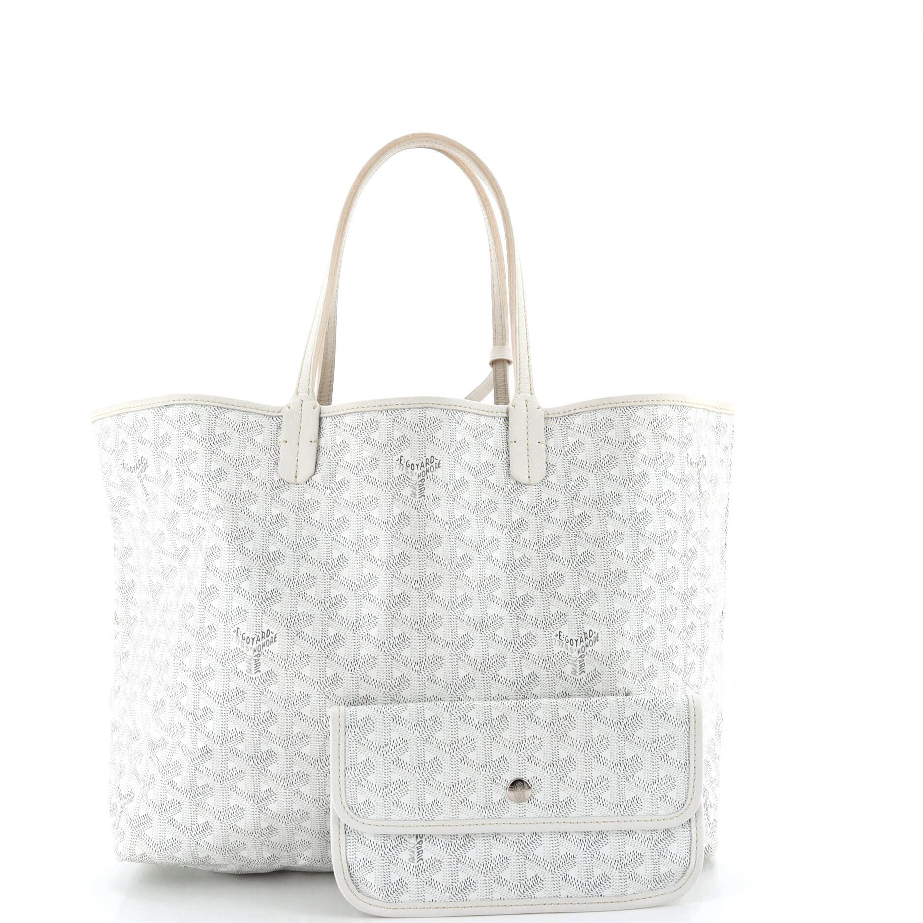 Pre-Owned Goyard Saint Louis Tote Coated Canvas PM, Alternate, color, White