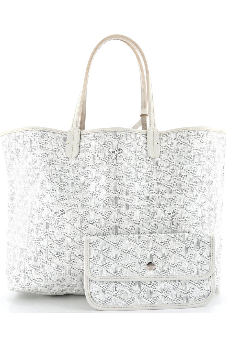 Pre-Owned Goyard Saint Louis Tote Coated Canvas PM, Alternate, color, White
