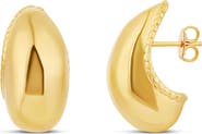 SHYMI Textured Bean Hoop Earrings