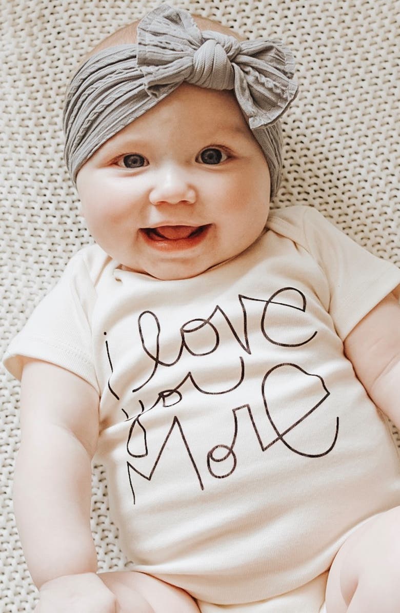 Tenth & Pine Love You More Organic Cotton Bodysuit, Alternate, color,