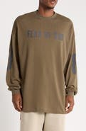 Fear of God Essentials Merch Oversize Long Sleeve Cotton Mesh Graphic T-Shirt