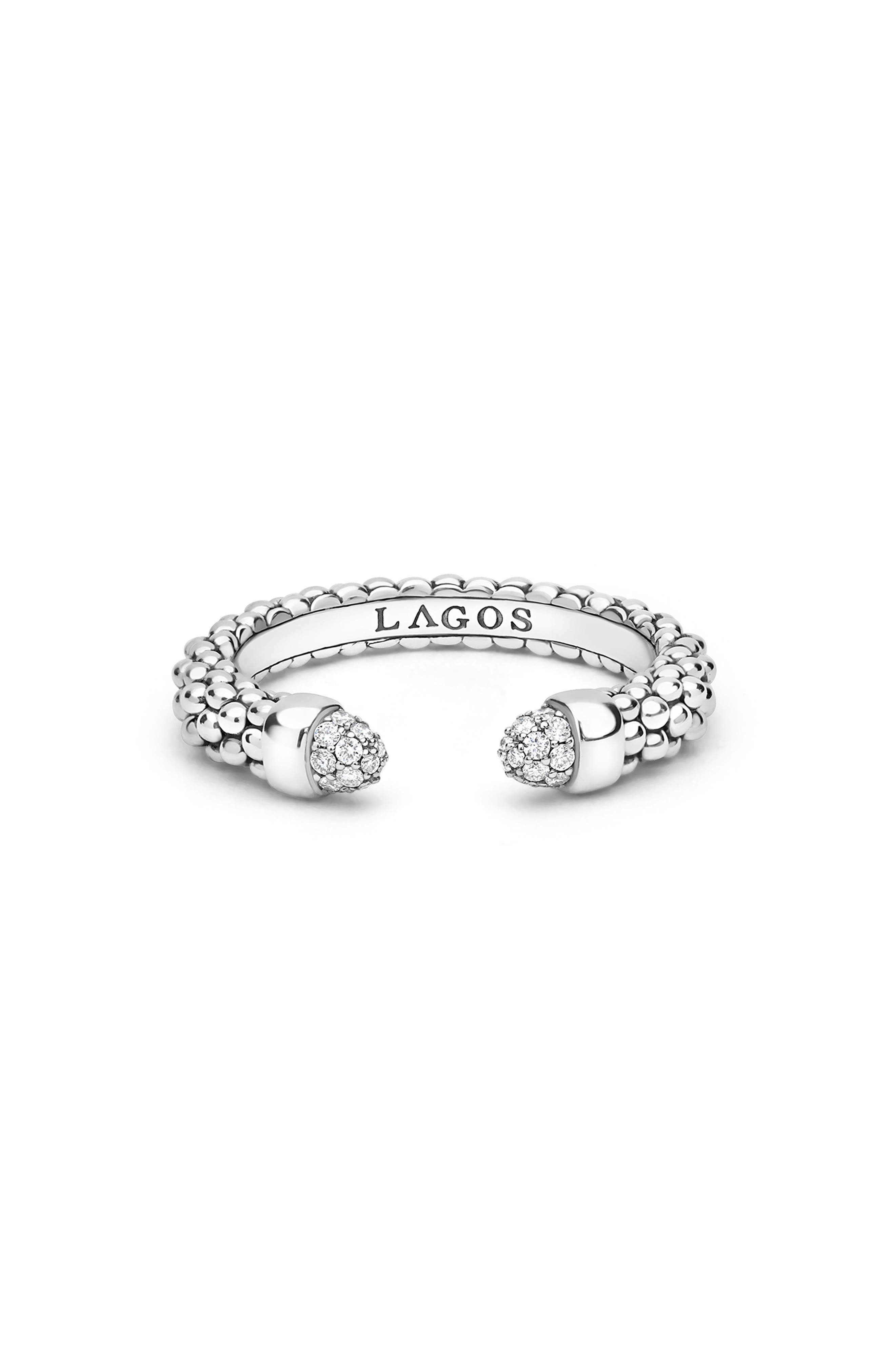 Женские аксессуары LAGOS Signature Caviar Versa Pavé Diamond Ring — фото 5