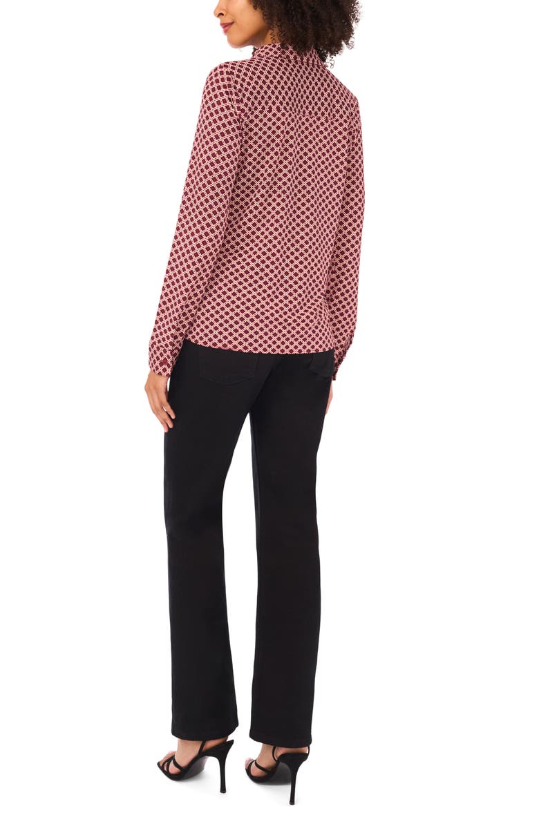 Halogen<sup>®</sup> Print Button-Up Shirt, Alternate, color, Cordovan