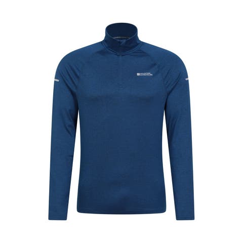 Mens Echo Melange Recycled Half Zip Midlayer Top