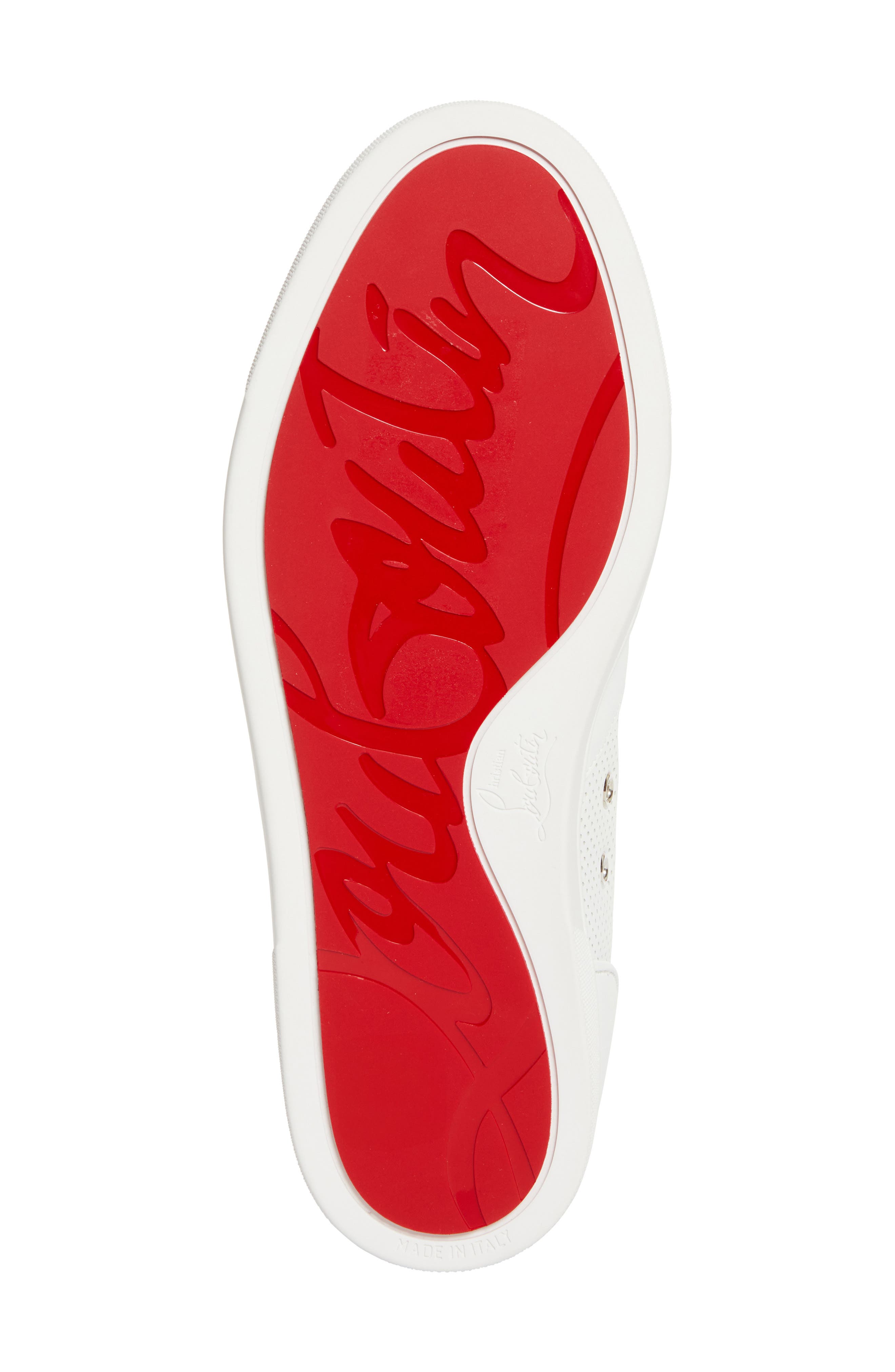 Christian Louboutin Tutti Rui Perforated Sneaker, Alternate, color, White