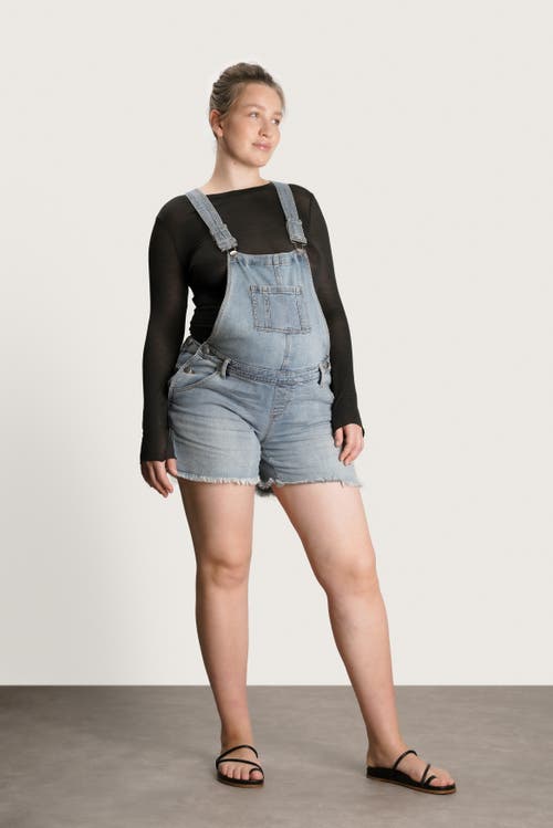 Nom Maternity Austin Shortalls In Blue