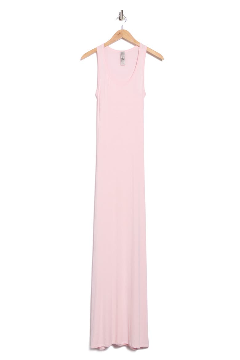 Ribbed Maxi Tank Dress, Alternate, color, SALMON PINK RIB