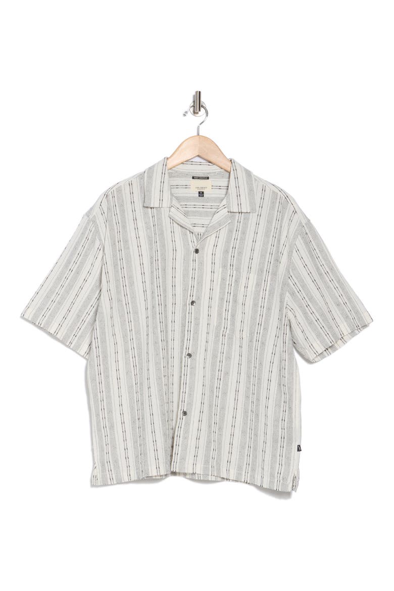 Buka Boxy Crop Camp Shirt, Alternate, color, WHITE