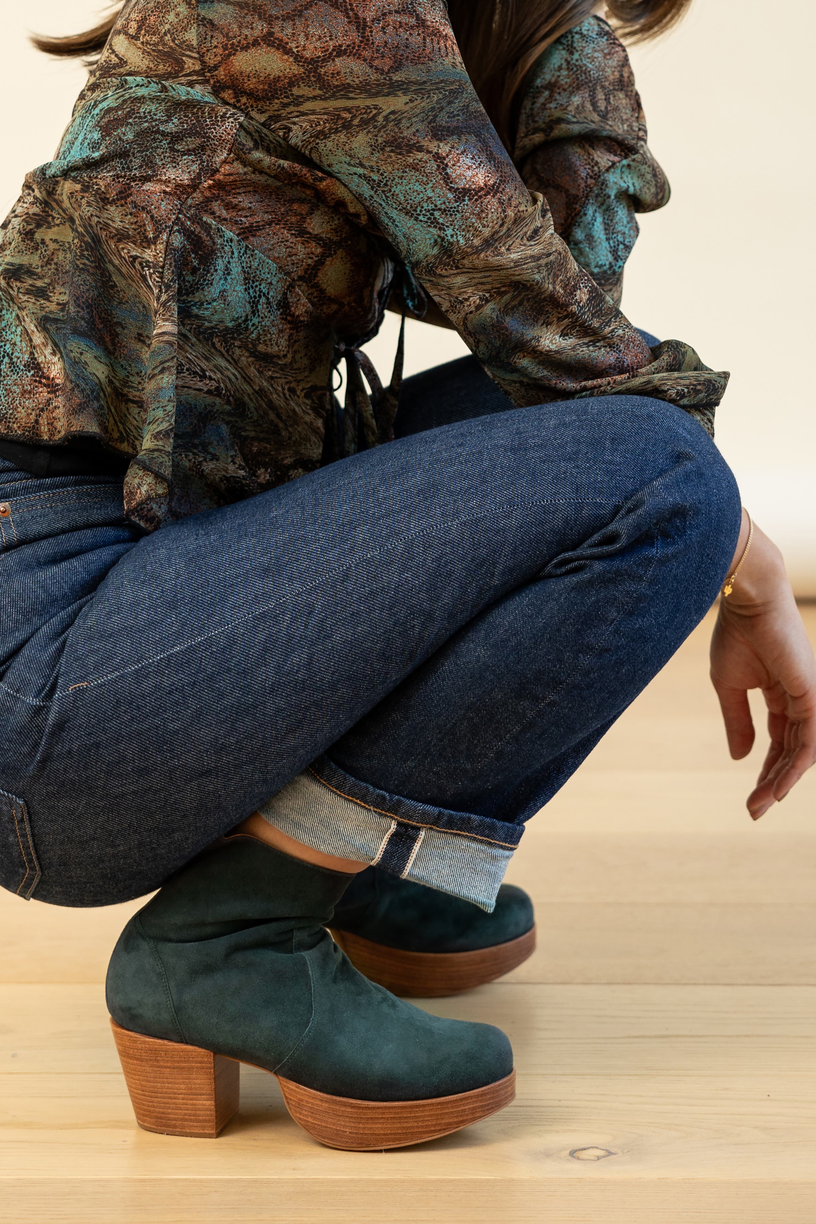 Fortress Charli Suede Platform Clog Boot, Alternate, color, 