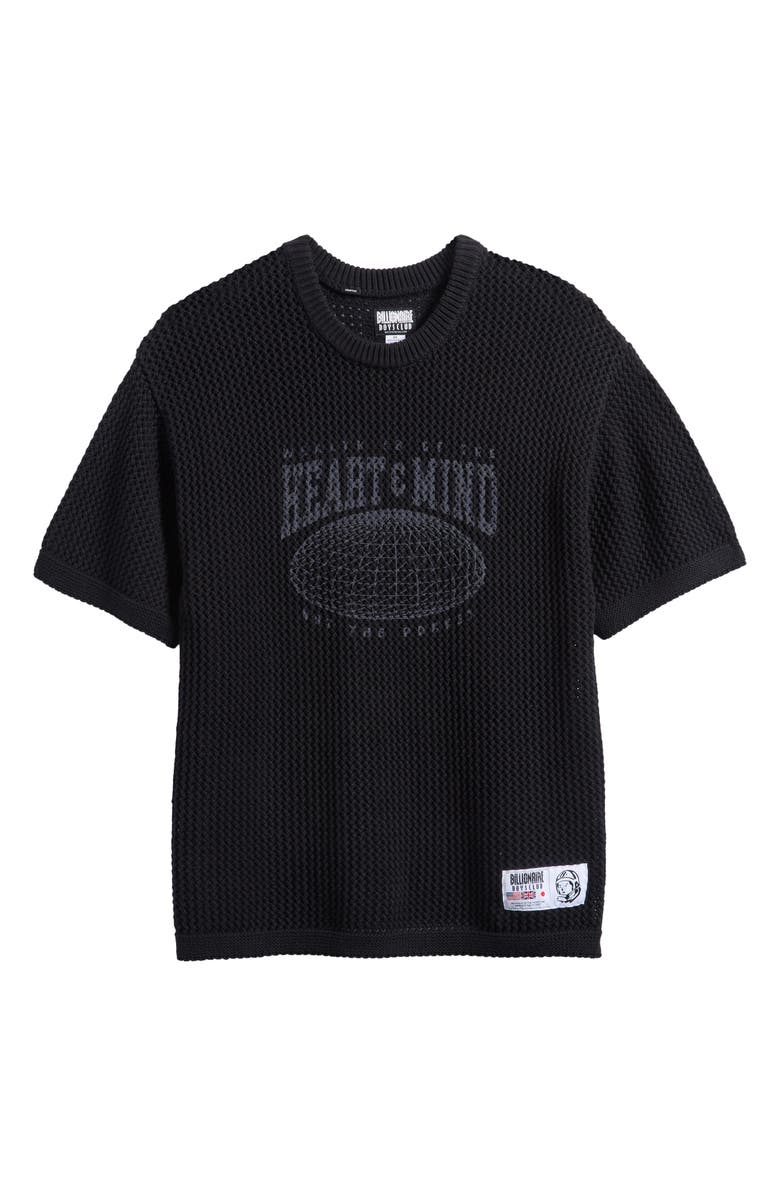 Billionaire Boys Club BB Mercer Short Sleeve Crop Chunky Cotton Sweater, Alternate, color,