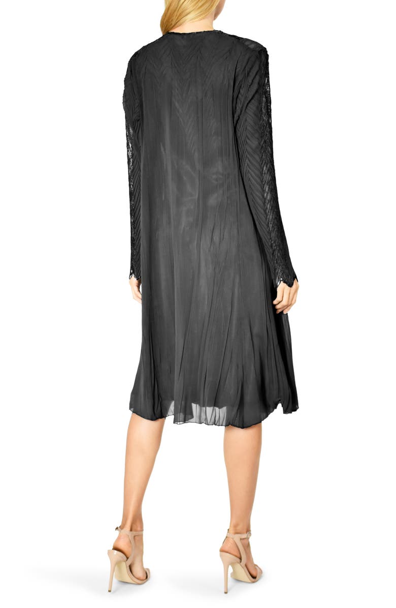 Komarov Charmeuse & Chiffon A-Line Dress with Duster Jacket, Alternate, color,