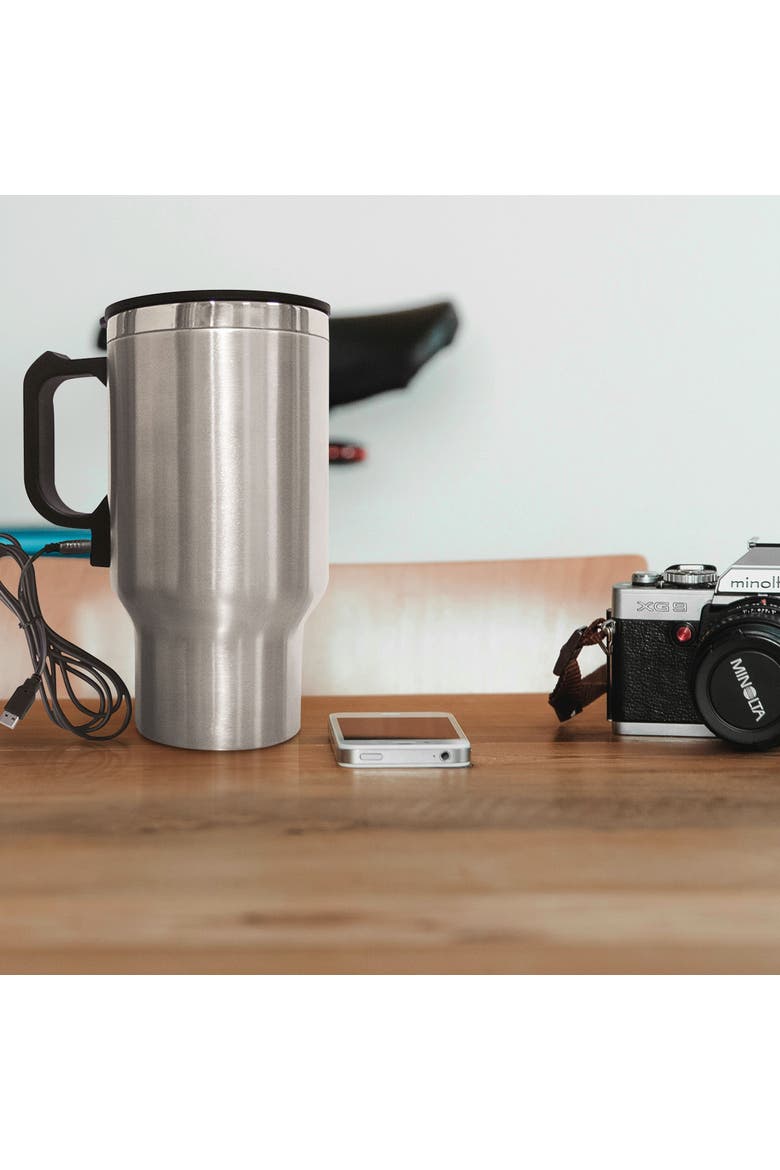 Electric Coffee Mug with Wire Car Plug, Alternate, color, Black