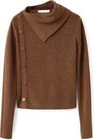 MANGO Asymmetric Neck Sweater