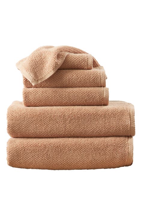 6-Piece Popcorn Textured Towel Set