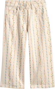 NEXT Kids' Floral Stripe Jeans