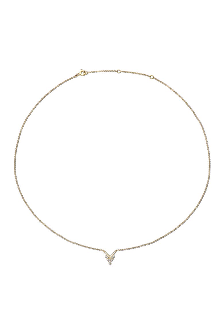 Diamond V-Bar Necklace 14k Yellow Gold, Alternate, color, Yellow Gold