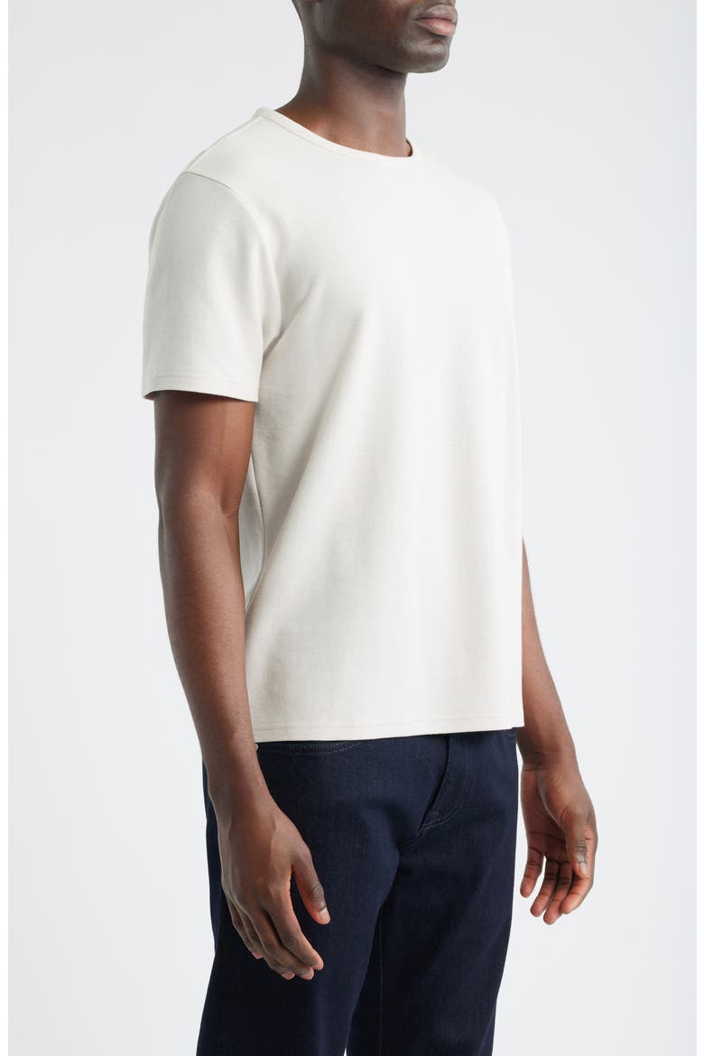 Short Sleeve Piqué T-Shirt, Alternate, color, GREY MOONBEAM