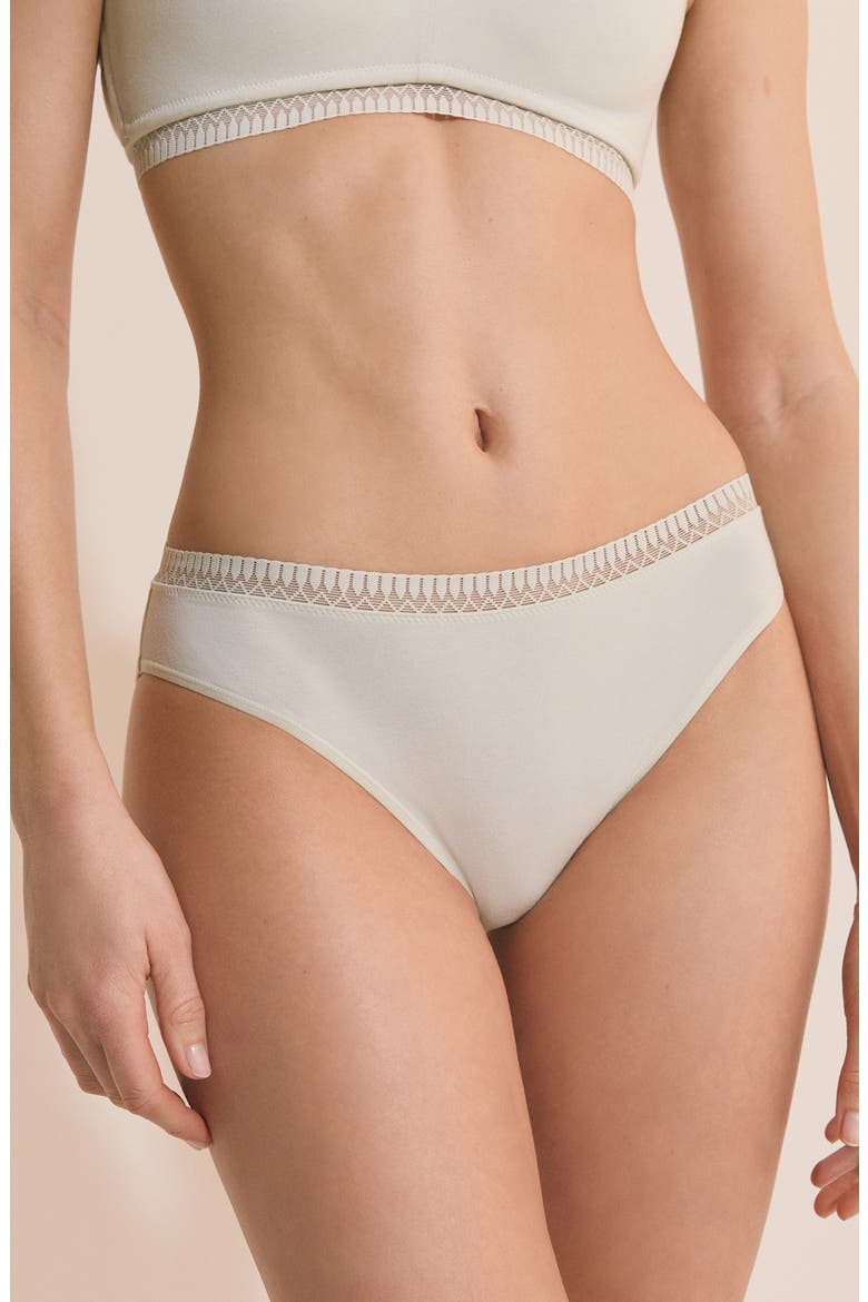 Happily Stretch Cotton High Cut Briefs, Main, color, ANISE