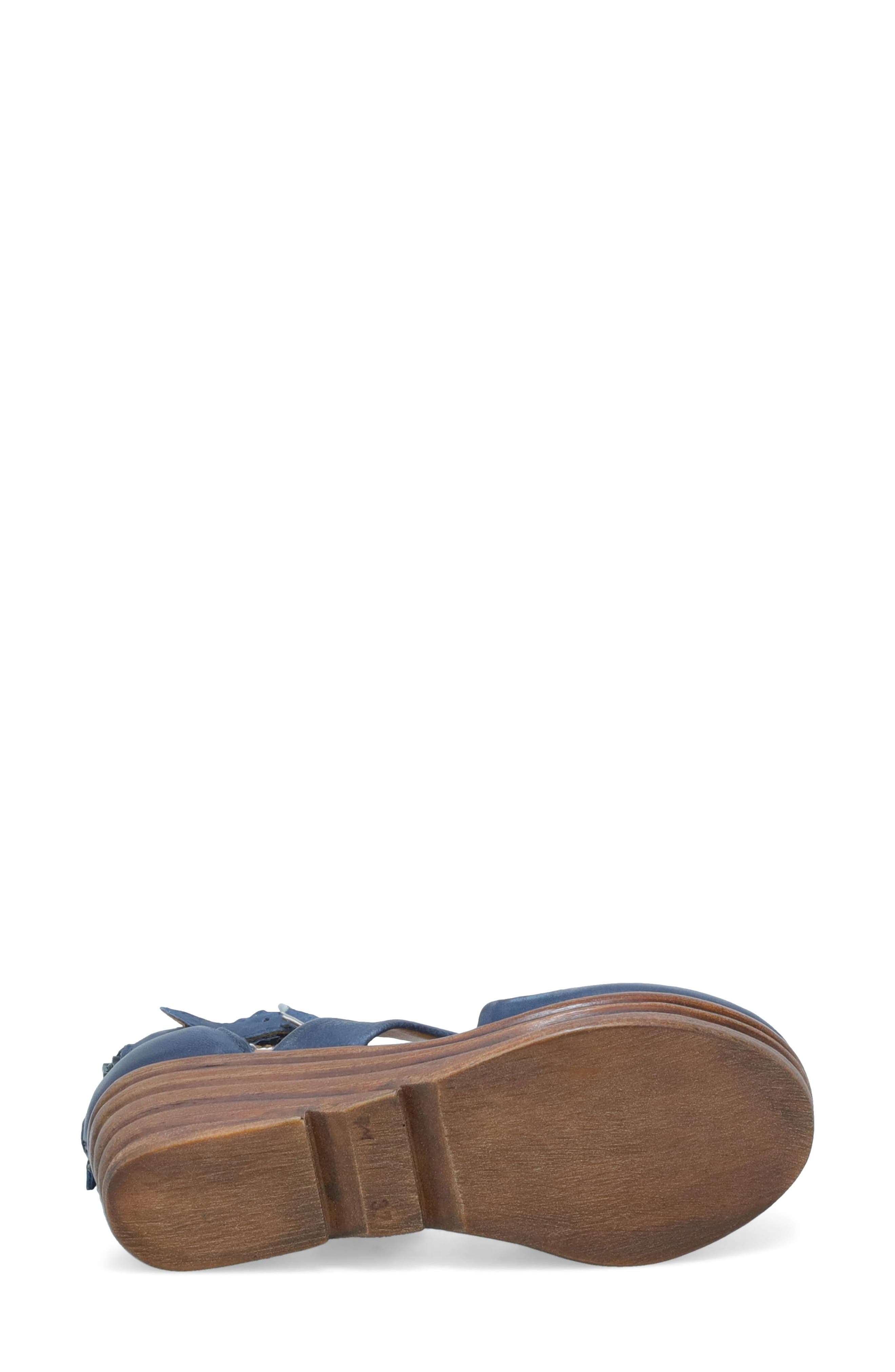 Miz Mooz Amia Ankle Strap Platform Wedge Clog, Alternate, color, River