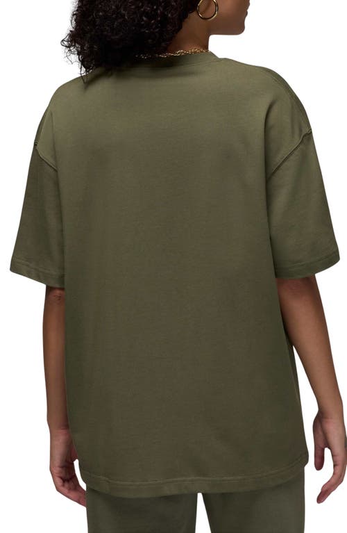 Nike Jordan Flight Essentials Oversized T-shirt In Medium Olive