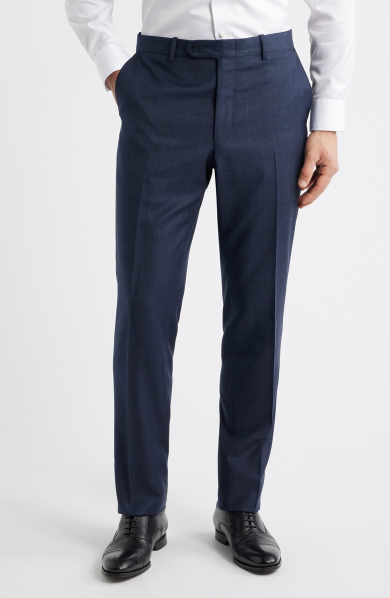 Peter Millar Flynn Classic Fit Plaid Wool Suit, Alternate, color, Navy