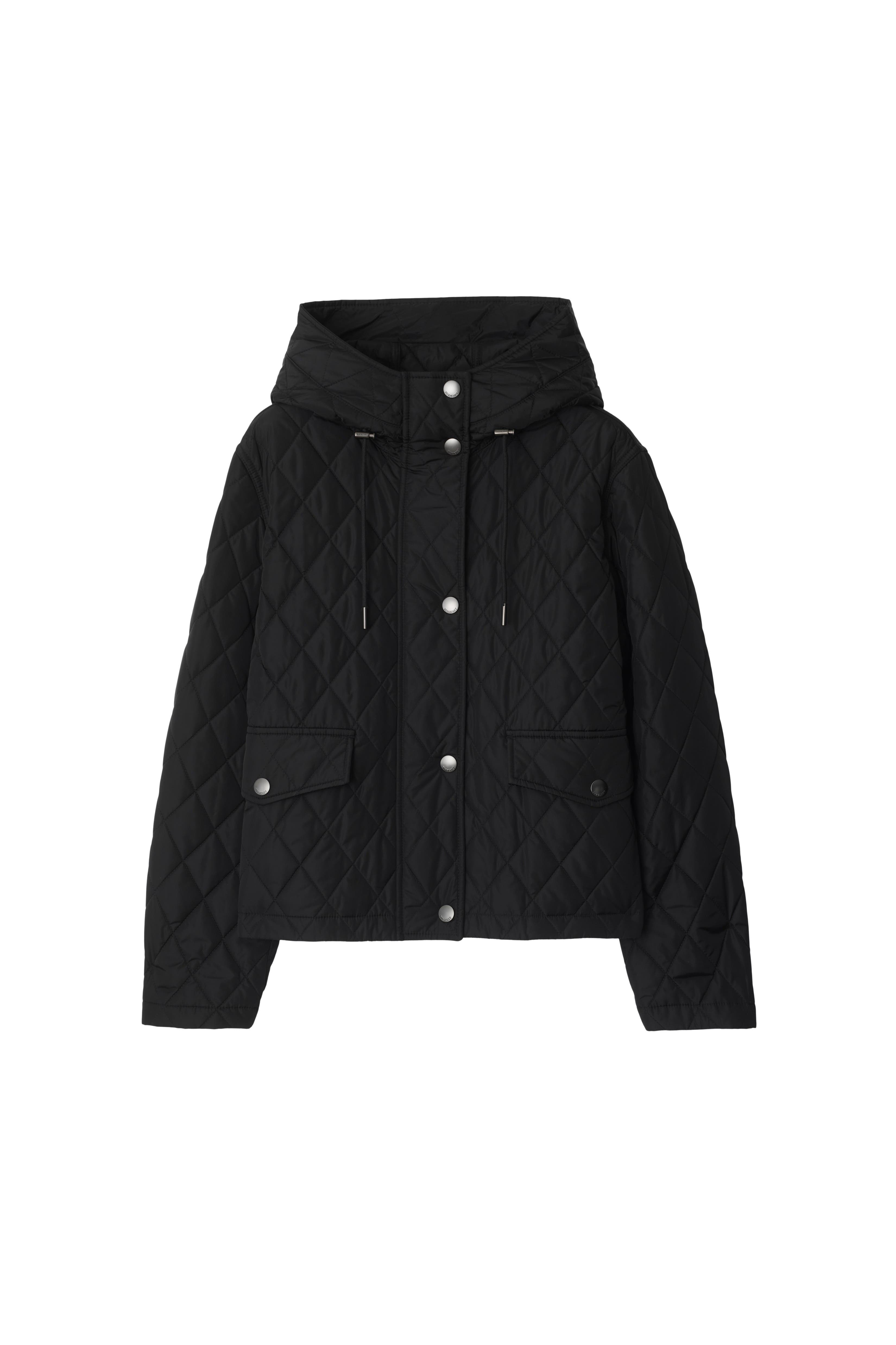 Cropped Quilted Nylon Hooded Jacket - image 2