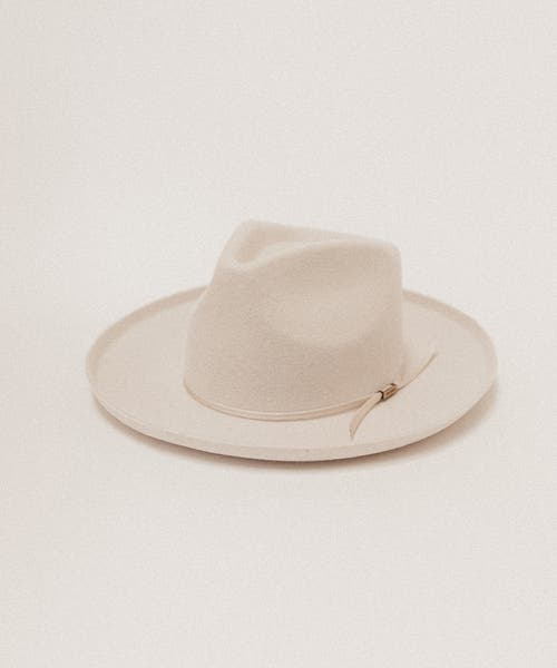 Two Roads Hat Co. Clarksdale Teardrop Crown Fedora In Ivory